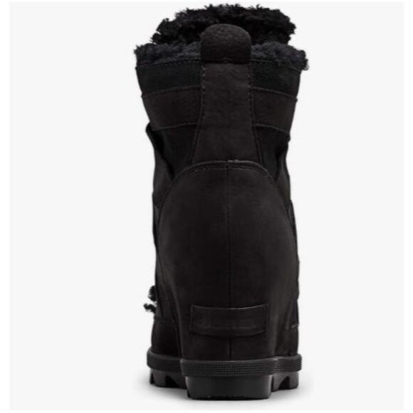 Sorel Joan Of Arctic Wedge II Cozy Black Waterproof Winter Boots Sz 9.5 - Picture 10 of 14